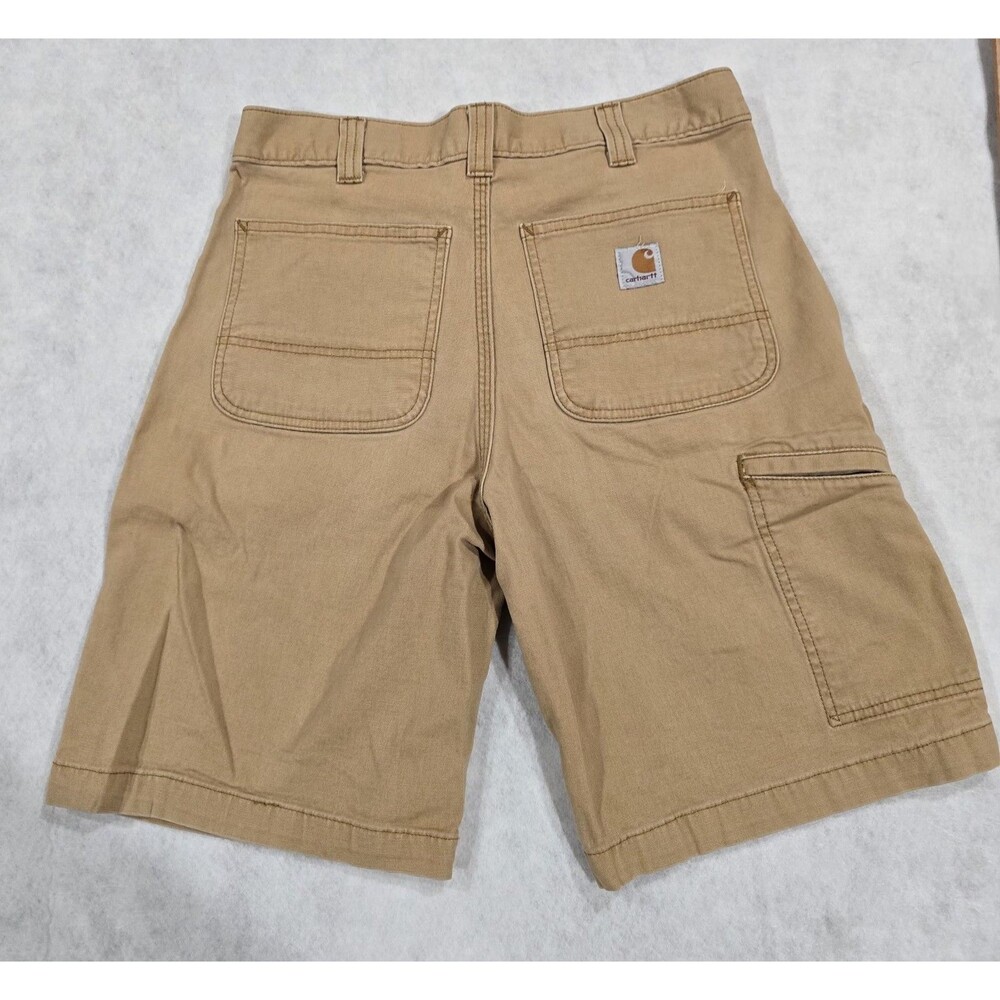 Carhartt Shorts Mens 32 Relaxed Fit Tan Brown Canvas Work Wear Carpenter - Picture 6 of 7